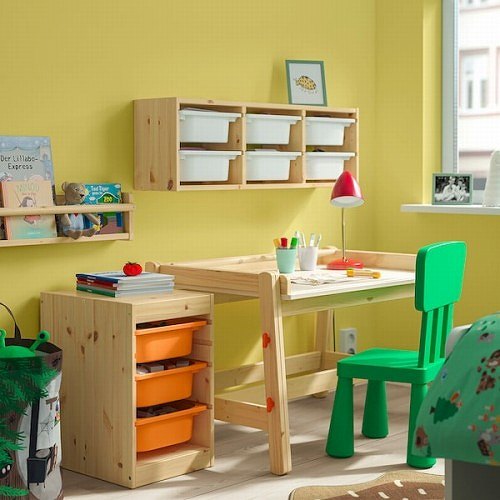 【セット商品】IKEA イケア 収納コンビネーション パイン ボックスSサイズx3個 32x44x53cm v0070 TROFAST トロファスト_5