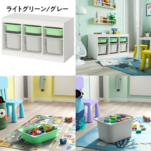 【セット商品】 IKEA イケア 収納コンビネーション ホワイト ボックスSサイズx3個 Mサイズx3個 99x44x56cm v0079 TROFAST トロファスト_8