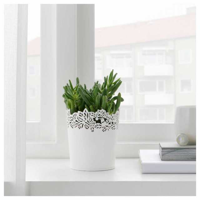 IKEA イケア鉢カバー 3号 9cm ホワイト 白 z70388738 プランター 植木鉢カバー SAMVERKA サムヴェルカ