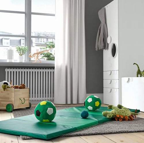 IKEA PLUFSIG イケア ペルフスィッグ／グリーン 3⁄18まで IKEA PLUFSIGペルフスィッグ 折りたたみ式ジムマット3枚 IKEA