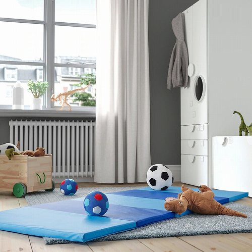 【仕かける商いもの】IKEA イケア 折りたたみ式体操場つや消し 青味2個仕かける 78x185糎 m70552267x2 PLUFSIG ペルフスィッグ