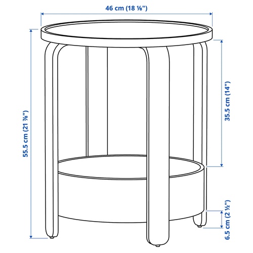 IKEA イケア サイドテーブル バーチ材突き板 46cm m60619881 BORGEBY ボルゲビー_4