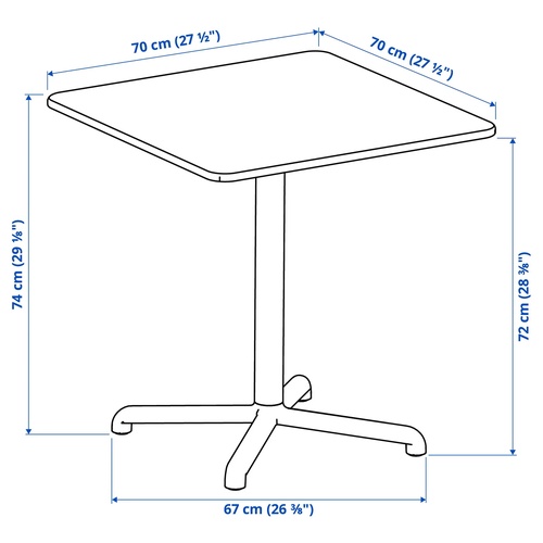 IKEA イケア テーブル 屋外用/ディープグリーン 70x70cm m90575512 VISINGSO ヴィースィングソー_5