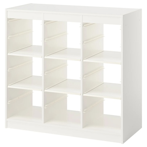 IKEA イケア 収納コンビネーション 棚板付き ルームディバイダ—/ホワイト 99x44x95cm s59613154 TROFAST トロファスト