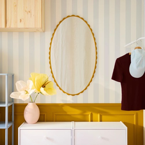 IKEA イケア ミラー ダークイエロー 60x100cm big10617926 DAGGKAPRIFOL ダッグカプリフォール