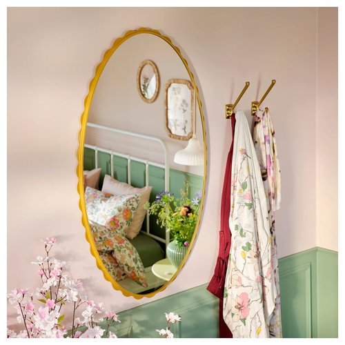 IKEA イケア ミラー ダークイエロー 60x100cm big10617926 DAGGKAPRIFOL ダッグカプリフォール
