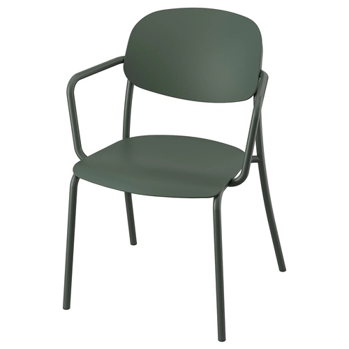 IKEA イケア チェア アームレスト付 屋外用/ディープグリーン big40575543 VISINGSO ヴィースィングソー