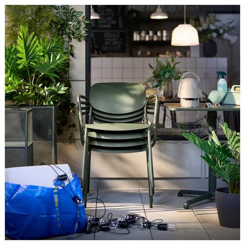 IKEA イケア チェア アームレスト付 屋外用/ディープグリーン big40575543 VISINGSO ヴィースィングソー_2