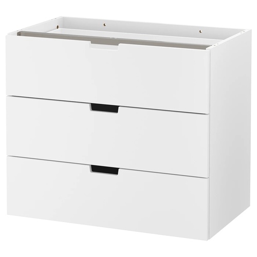 IKEA イケア モジュール式チェスト（引き出し×3） ホワイト 80x68cm m00355661 NORDLI ノールドリ