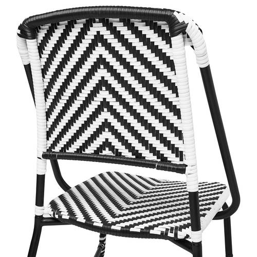 IKEA イケア チェア 室内/屋外用 ブラック/ホワイト m10503741 VASSHOLMEN ヴァスホルメン_2