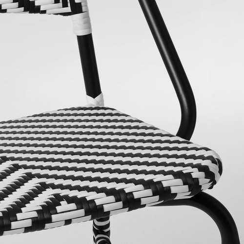 IKEA イケア チェア 室内/屋外用 ブラック/ホワイト m10503741 VASSHOLMEN ヴァスホルメン_4