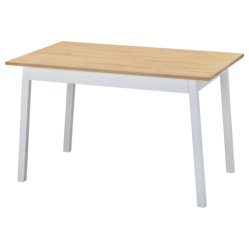 IKEA イケア テーブル ライトブラウンステイン/ホワイトステイン 125x75cm m10529468 PINNTORP ピントルプ