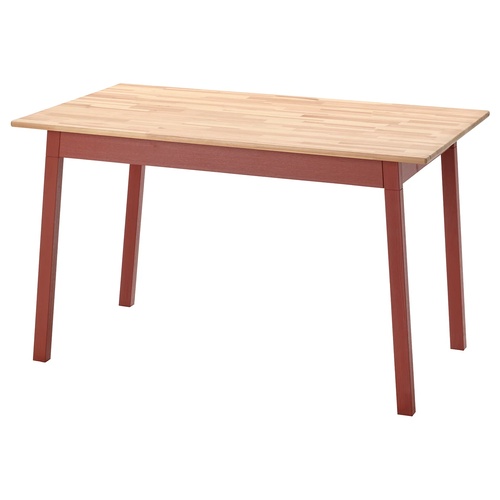IKEA イケア テーブル ライトブラウンステイン/レッドステイン 125x75cm m20529463 PINNTORP ピントルプ