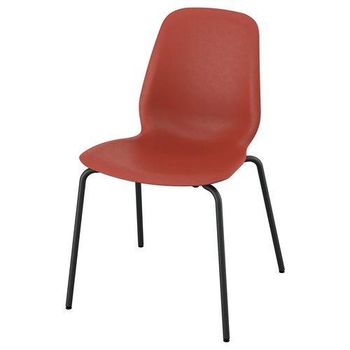 IKEA イケア チェア プラスチックレッド/チューブ状金属/ブラックグレー s89612817 SKALSTA スコールスタ