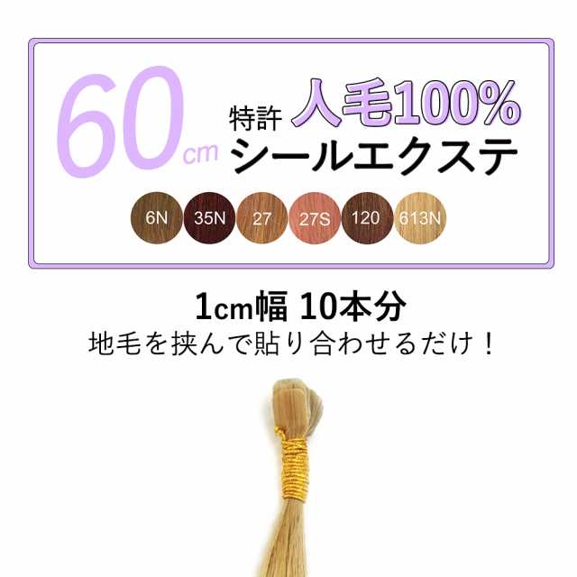 2 3週間長持ち ツヤサラ続く人毛100 特許取得 シールエクステ 60cm ロング 1cm幅10本分 ライトカラー メッシュ インナーカラー 送料無の通販はau Pay マーケット 渋谷トレンド Au Pay マーケット店