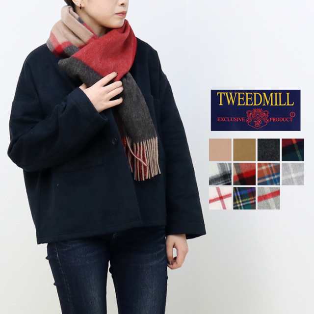 SALE セール/TWEEDMILL ツイードミル ラムウールマフラー チェック