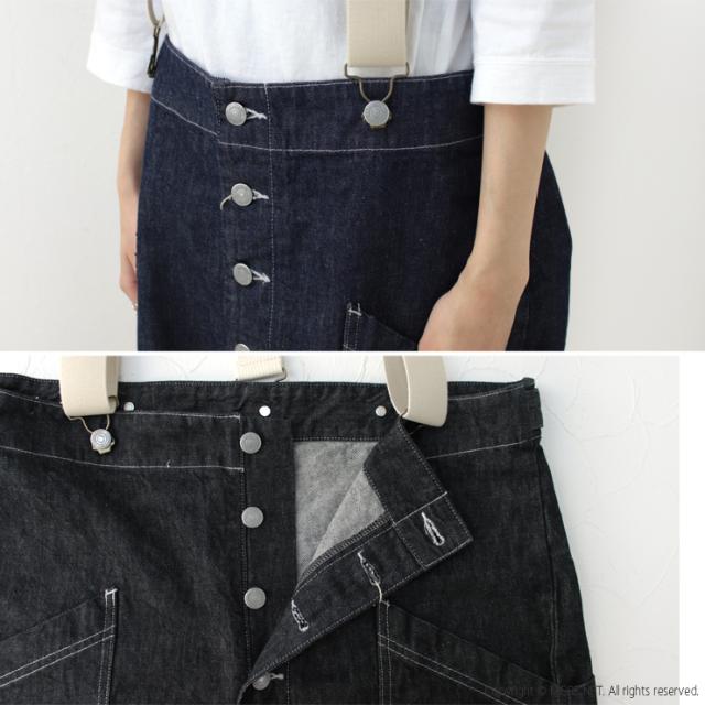 ハーベスティ HARVESTY 10ozノンフェイドデニムサスペンダーガーデンパンツ A12401 日本製 ワイド サロペット レディース メンズ_6
