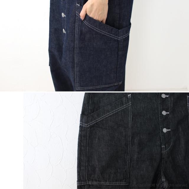 ハーベスティ HARVESTY 10ozノンフェイドデニムサスペンダーガーデンパンツ A12401 日本製 ワイド サロペット レディース メンズ_7