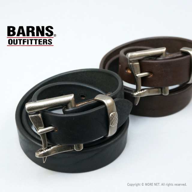 バーンズアウトフィッターズ BARNS OUTFITTERS 栃木レザー ファイヤーマンバックルベルト LE-4053 メンズ 日本製