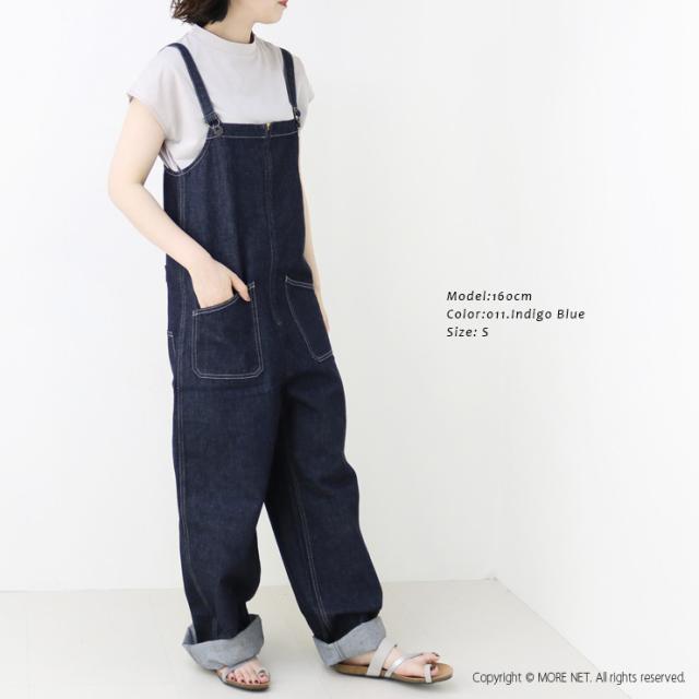 ジョンブル JOHNBULL デニムチューブサロペット AP370/JL251P35 オーバーオール ゆったり 無地 ロング丈 日本製 レディース_2