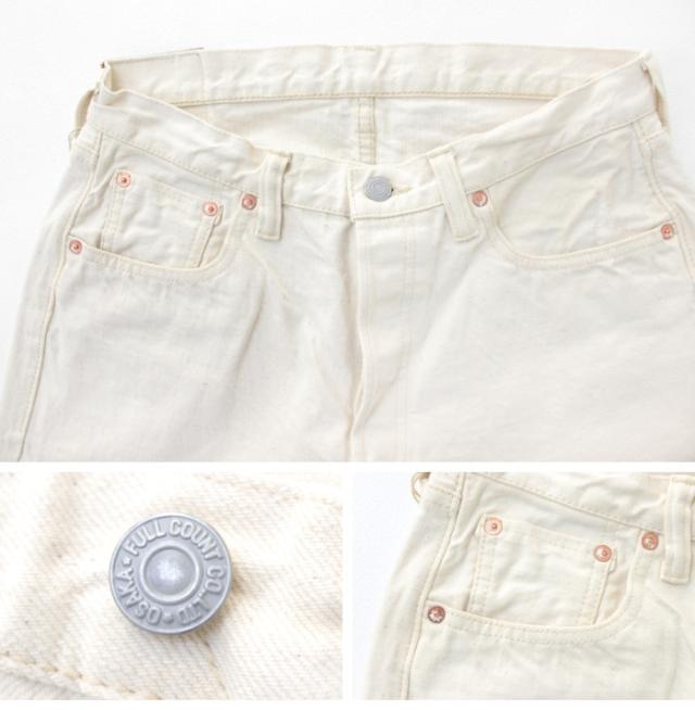 フルカウント FULLCOUNT ワイドエクリュセルヴィッチデニム 0105EC メンズ 日本製 13.7oz ホワイトジーンズ