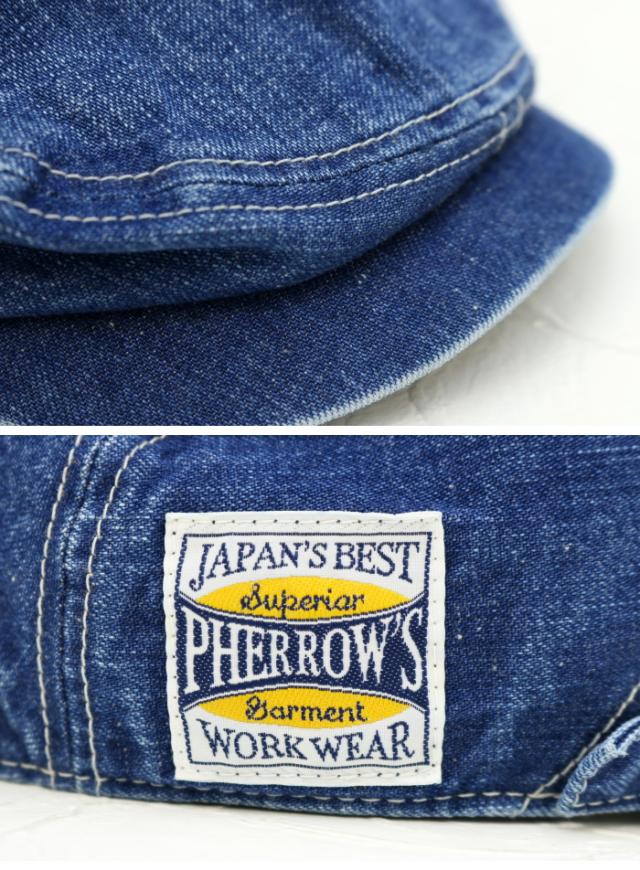フェローズ PHERROW'S デニムハンチングキャップ SHC1 メンズ レディース 日本製 帽子_4
