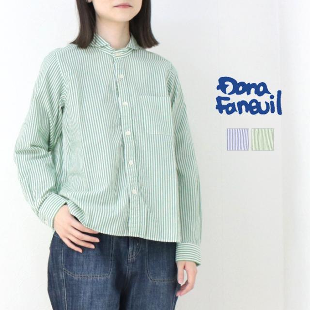 SALE セール/ダナファヌル Dana Faneuil バリエーションピッチサッカーシャツ D-6125117 トップス ストライプ 長袖 日本製 レディース 2025春夏 /返品・交換不可 SALE セール/ ダナファヌル Dana Faneuil バリエーションピッチ