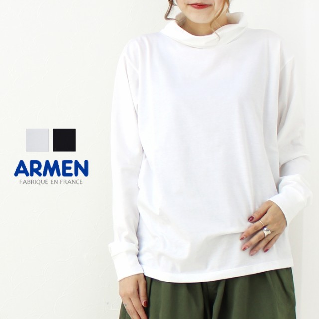 アーメン ARMEN コットンジャージータートルオーバーサイズ長袖Tシャツ