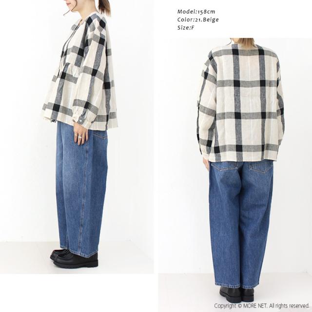 SALE セール/ ブルーウィロー blue willow リネンCHギャザー