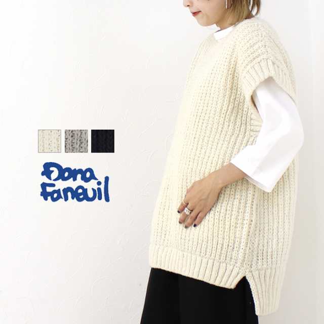 ダナファヌル Dana Faneuil ペルーニットワイドベスト D-4623401 2023