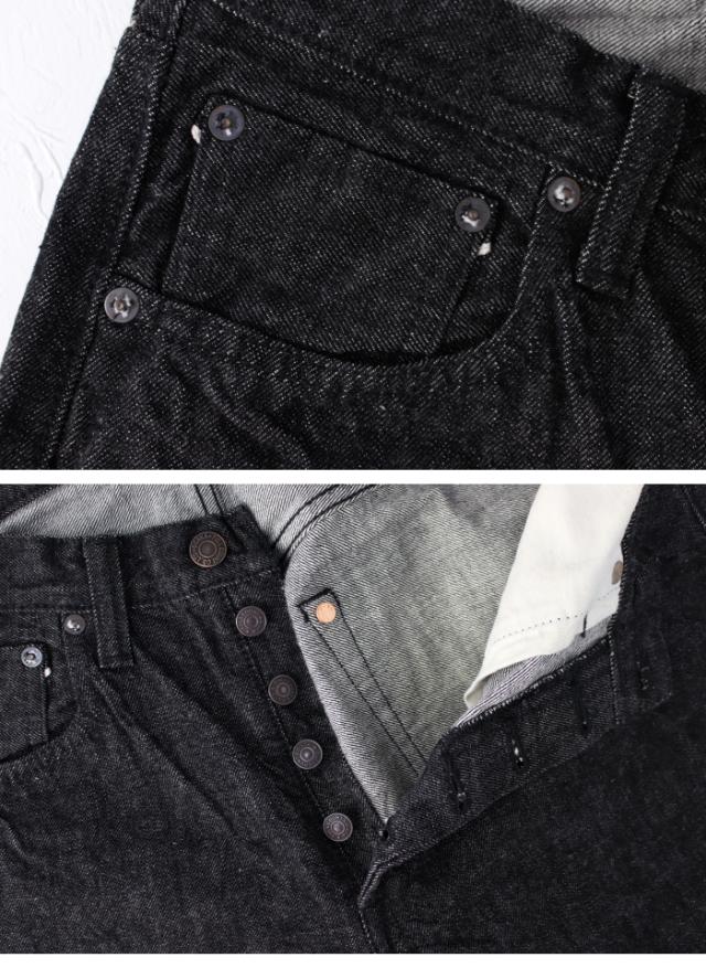 フルカウント FULLCOUNT ブラックセルヴィッチデニム ストレートジーンズ 1101BK 日本製 13.7oz