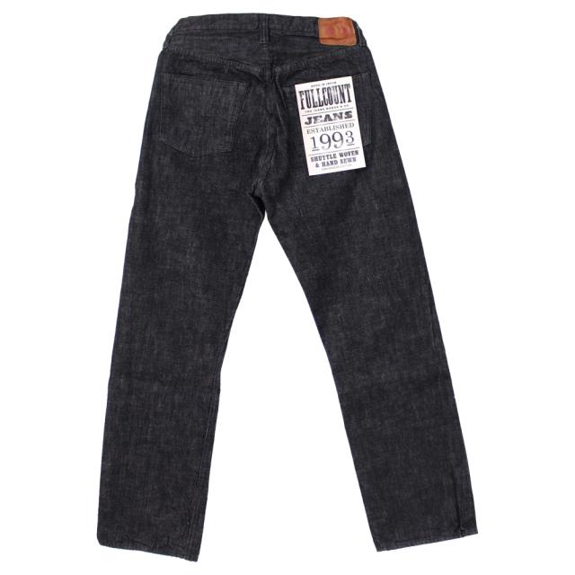フルカウント FULLCOUNT ブラックセルヴィッチデニム ストレートジーンズ 1101BK 日本製 13.7oz