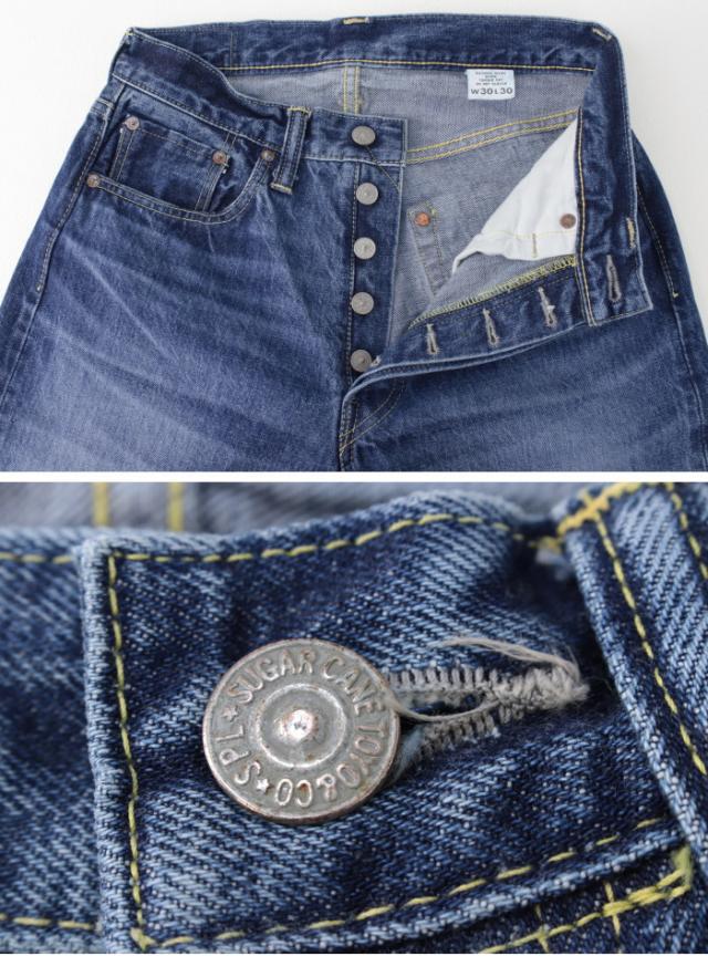 シュガーケーン SUGAR CANE 14.25oz レギュラーストレートジーンズ 1947 エイジングモデル SC41947SW30 メンズ 日本製 429.ネイビー
