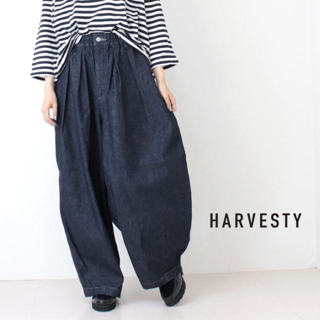 ハーベスティ HARVESTY サーカスパンツ デニム ワンウォッシュ A11801-98 日本製 ジーンズ バルーン ワイド レディース ユニセックス 定番