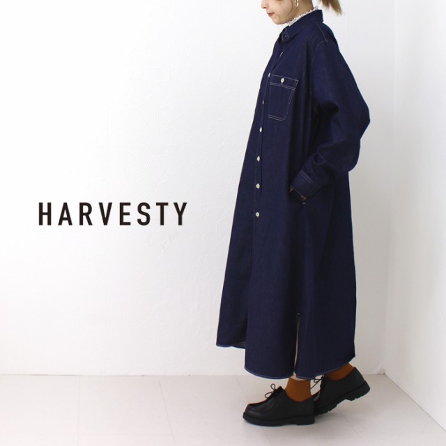 ハーベスティ HARVESTY シャツワンピース - ロングワンピース