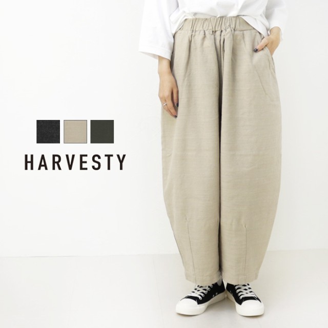 ハーベスティ HARVESTY ウールコットンツイルクロップドサーカスパンツ