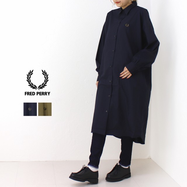 フレッドペリー FRED PERRY ウォーブンシャツドレス/WOVEN SHIRTDRESS