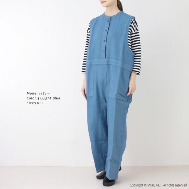 SALE セール/ ヤラ YARRA オリジナルリネンオーバーオール 1525-255 ボトムス パンツ サロペット 無地 レディース /返品・交換不可_3