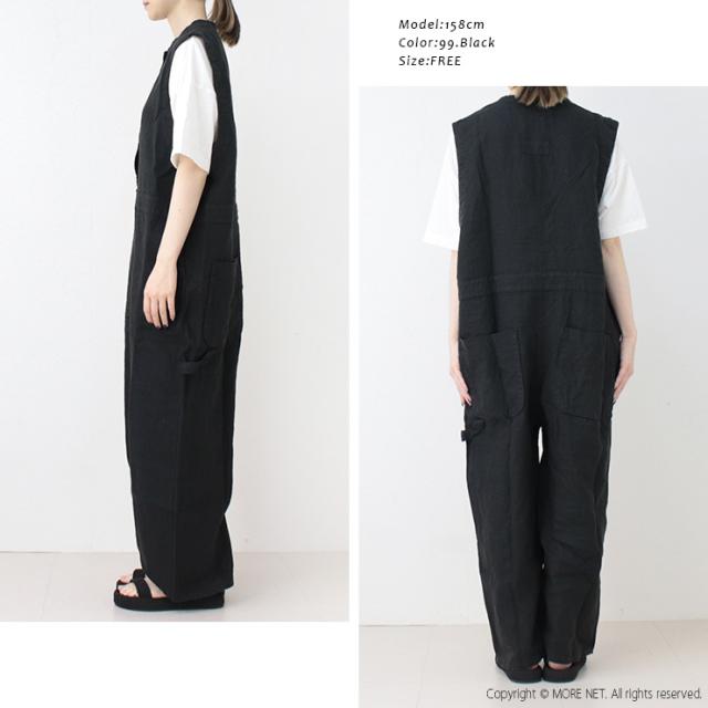 SALE セール/ ヤラ YARRA オリジナルリネンオーバーオール 1525-255 ボトムス パンツ サロペット 無地 レディース /返品・交換不可_4
