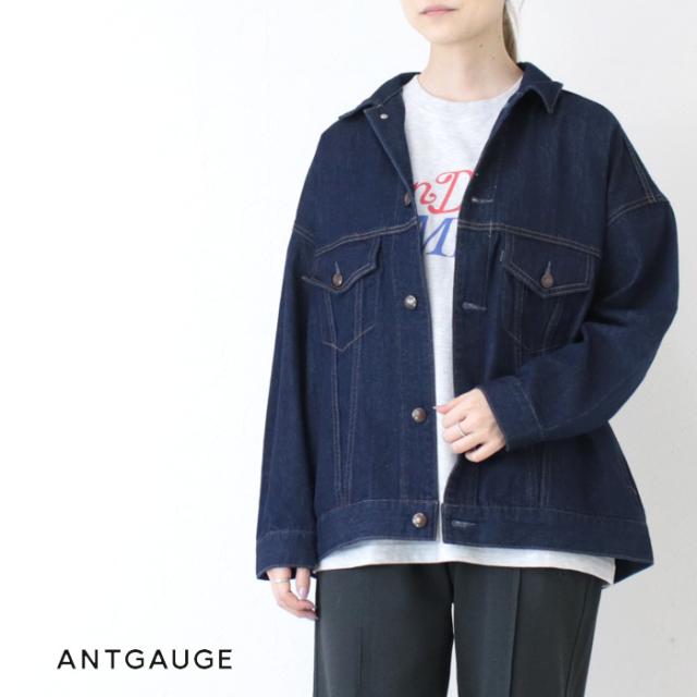 アントゲージ Antgauge シャリ感8ozデニム3rdGジャン AA748 アウター デニムジャケット ワイド レディース