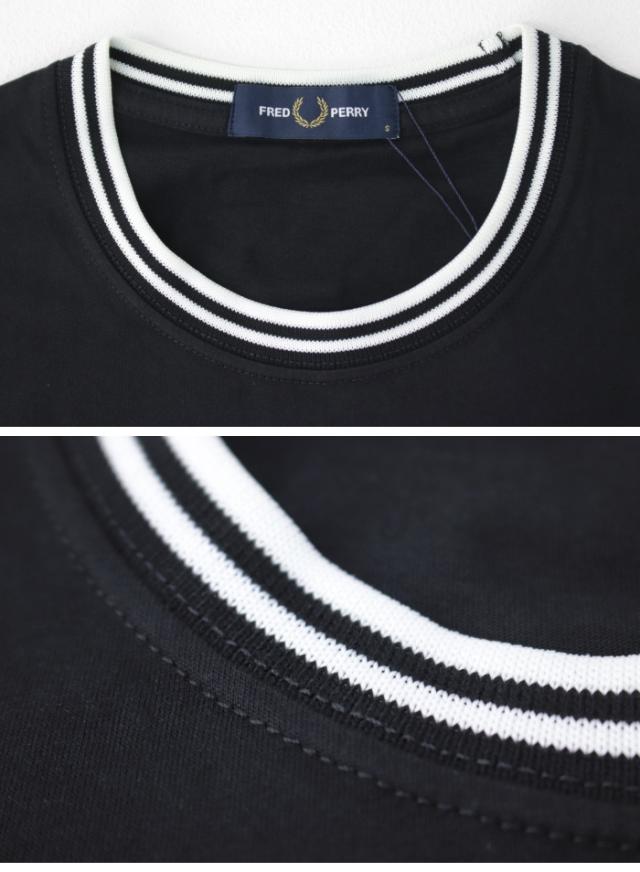 フレッドペリー FRED PERRY ツインティップラインTシャツ M1588V トップス 半袖 無地 ロゴ メンズ レディース 男女兼用_4