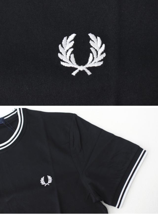 フレッドペリー FRED PERRY ツインティップラインTシャツ M1588V トップス 半袖 無地 ロゴ メンズ レディース 男女兼用_5