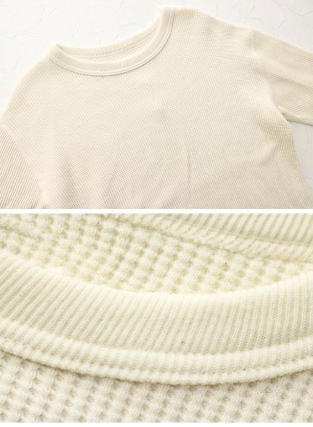 フルカウント FULLCOUNT ヘビーウェイトワッフルサーマルTシャツ 5964 メンズ 日本製 長袖 無地_3