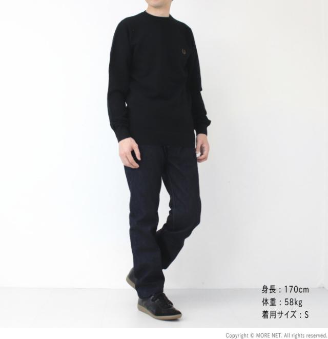 SALE セール/ フレッドペリー FRED PERRY ピケクルーネックニット K1309 メンズ コーマコットン 鹿の子 /返品・交換不可