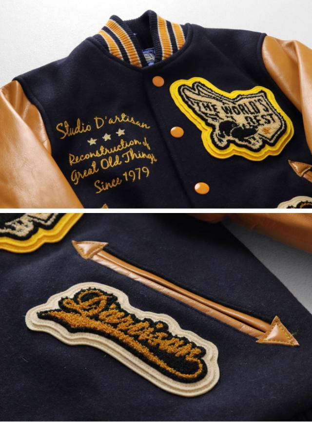 ステュディオ・ダルチザン STUDIO D'ARTISAN 桐生スタジャン 4628S メンズ 日本製 相良刺繍