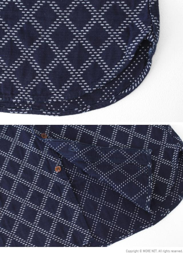 ステュディオ・ダルチザン STUDIO D'ARTISAN インディゴ刺し子シャツ