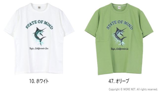 バーンズアウトフィッターズ BARNS OUTFITTERS タフネックプリントTシャツ BR-26147 メンズ 日本製 半袖 STATE OF MIND