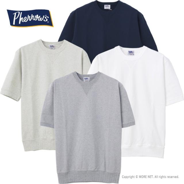 フェローズ PHERROW'S ルーズフィットVガゼットTシャツ PVGT メンズ 日本製 無地 半袖 スウェット