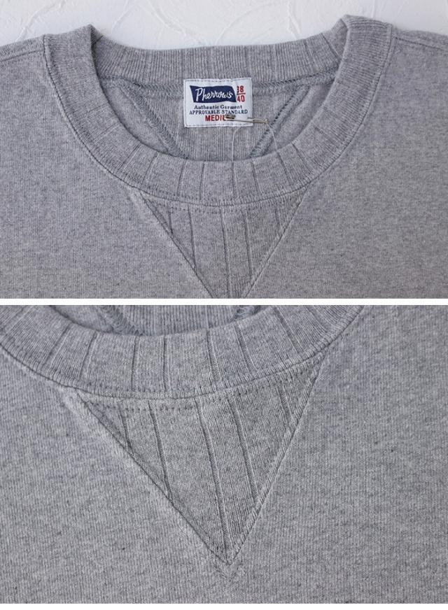 フェローズ PHERROW'S ルーズフィットVガゼットTシャツ PVGT メンズ 日本製 無地 半袖 スウェット_3