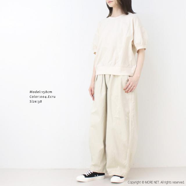 ファブリケアンプラネテール FABRIQUE en planete terre コンビネーション半袖Tシャツ 261-025 コットン 切替 異素材 無地 日本製 レディース_2